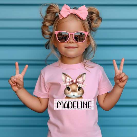 Personalized Easter Bunny Shirt for Girls