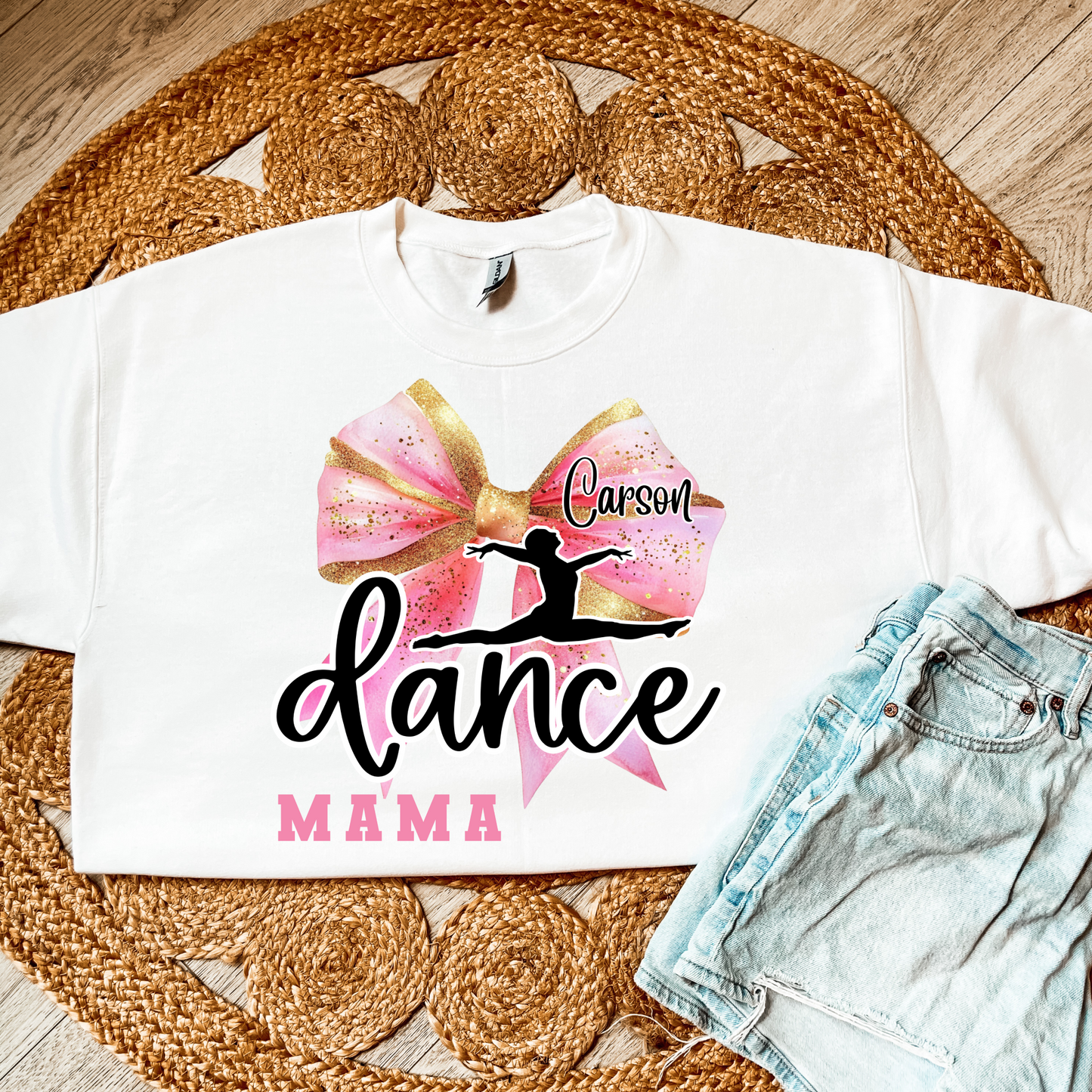 Custom Dance Mama Bow Shirt