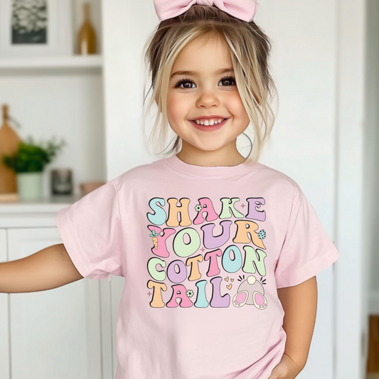 Shake Your Cottontail | Easter Bunny Shirt for Girls