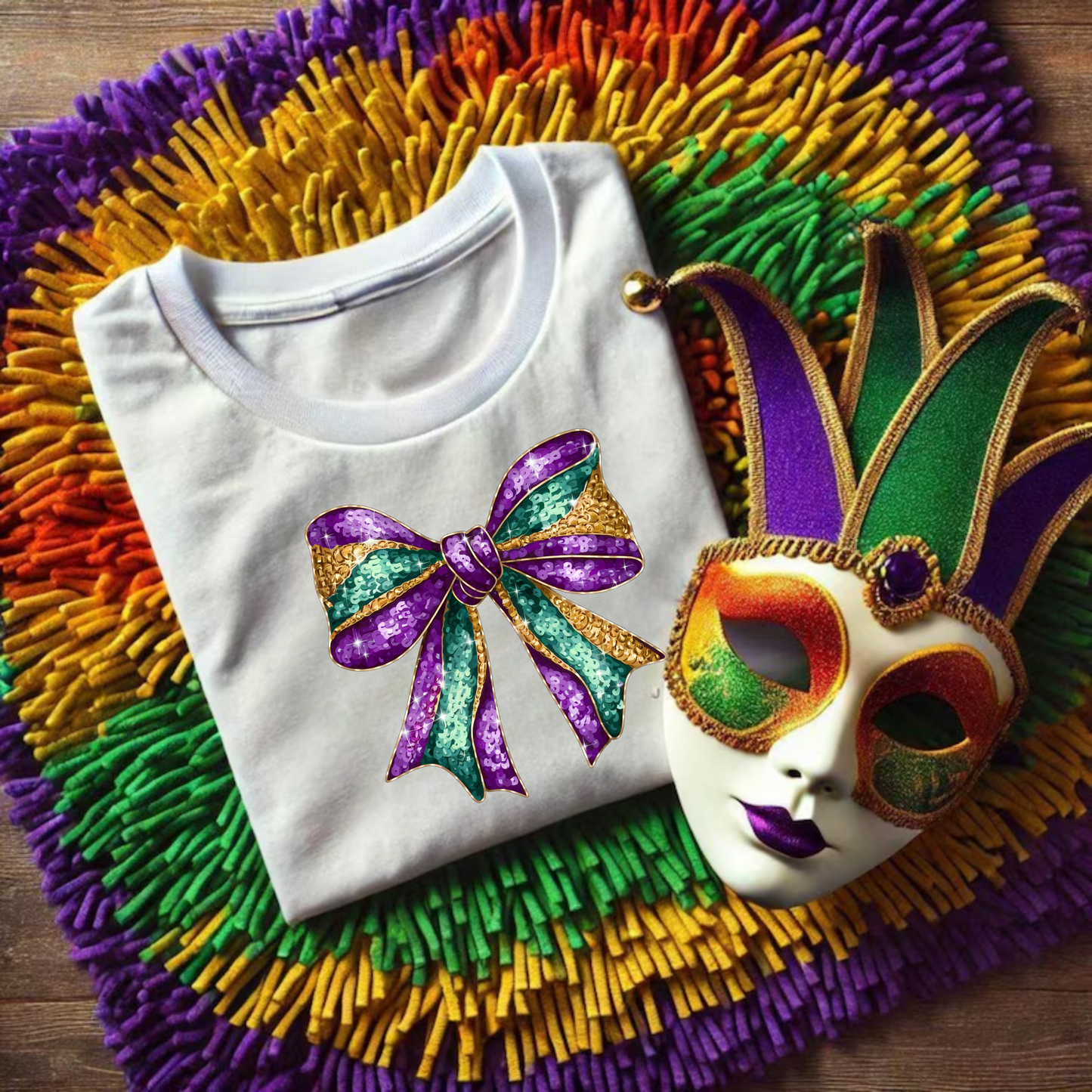 Mardi Gras Bow Shirt