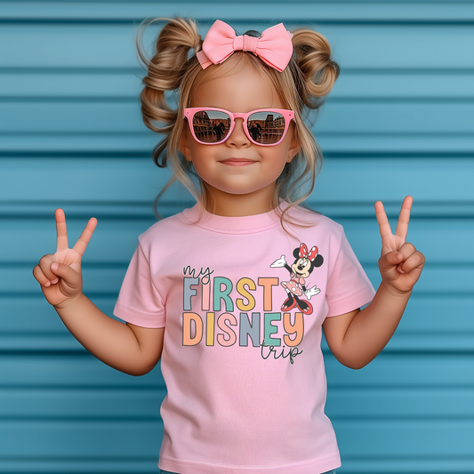 First Trip Girl Mouse Shirt