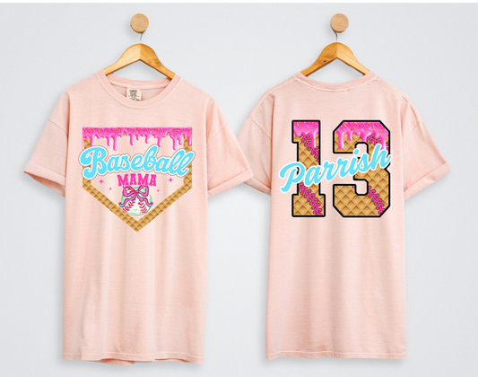 Custom Baseball Drip Baseball Mama Shirt