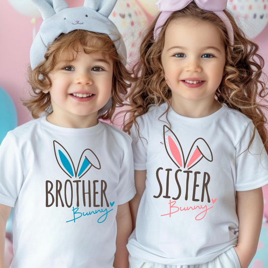 Sibling Easter Shirts - Brother Bunny - Sister Bunny