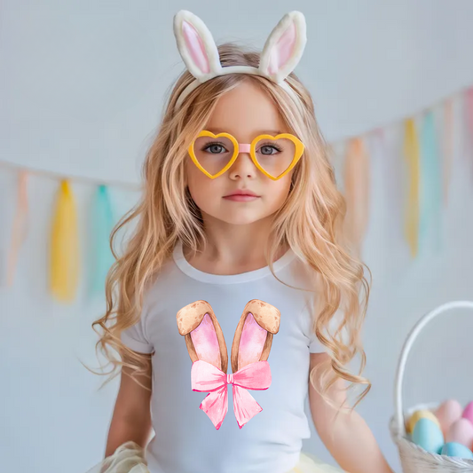 Bunny Coquette Ears Easter Shirt for Kids