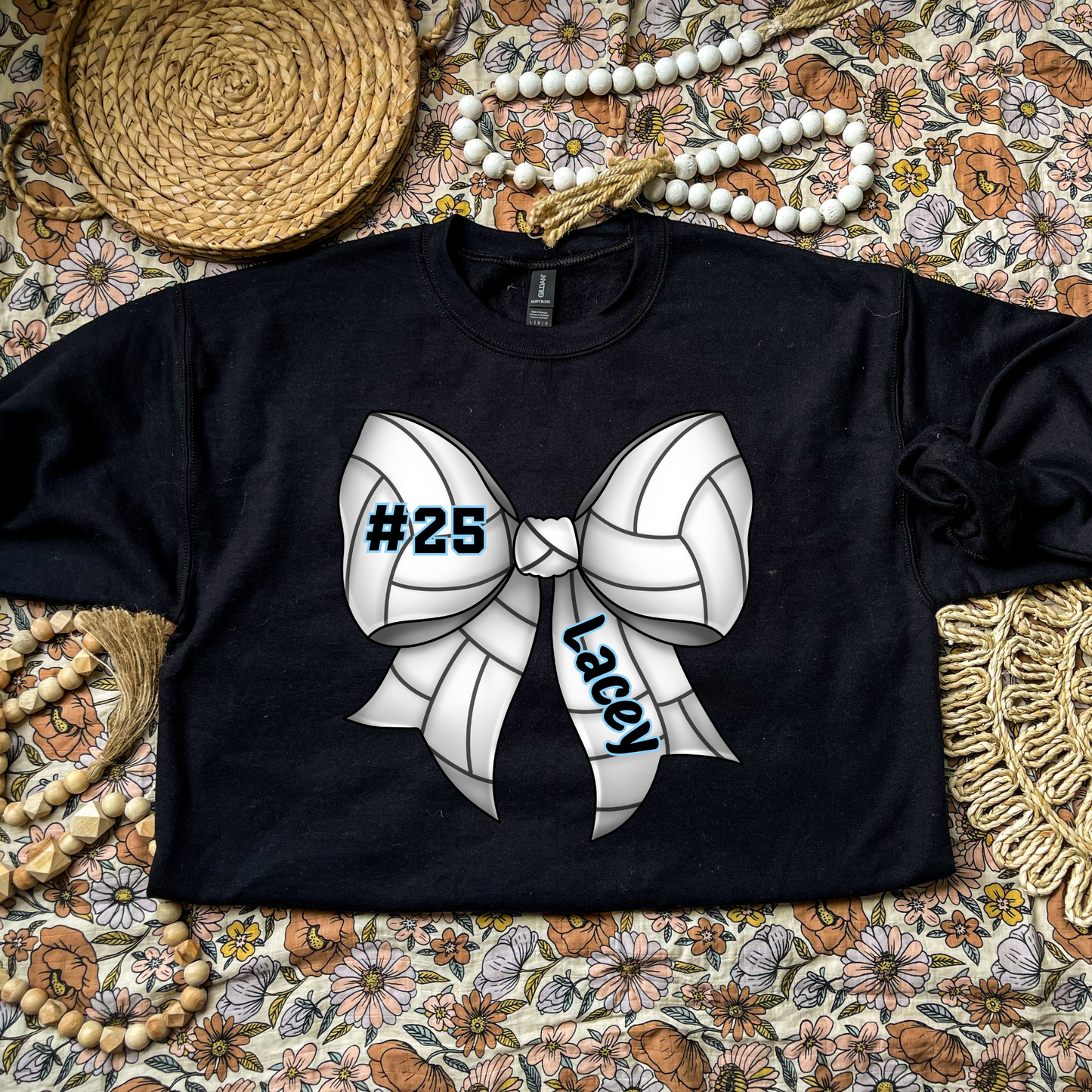 Custom Volleyball Bow Shirt