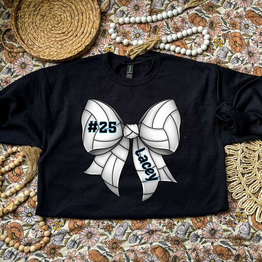 Custom Volleyball Bow Shirt