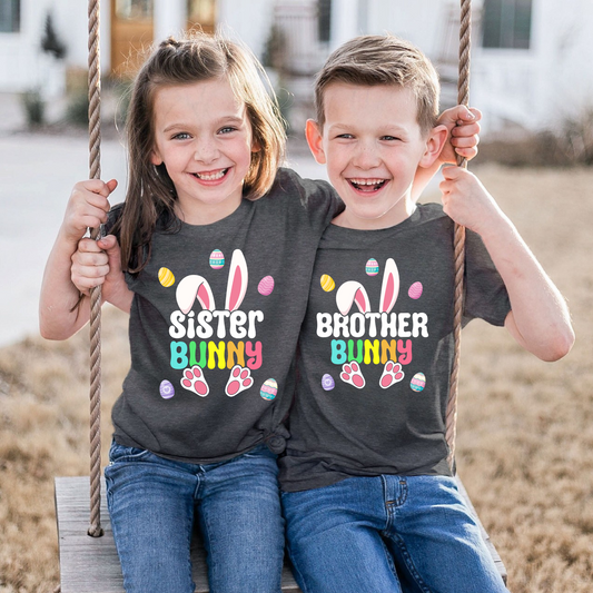 Sibling Easter Shirts - Brother Bunny - Sister Bunny