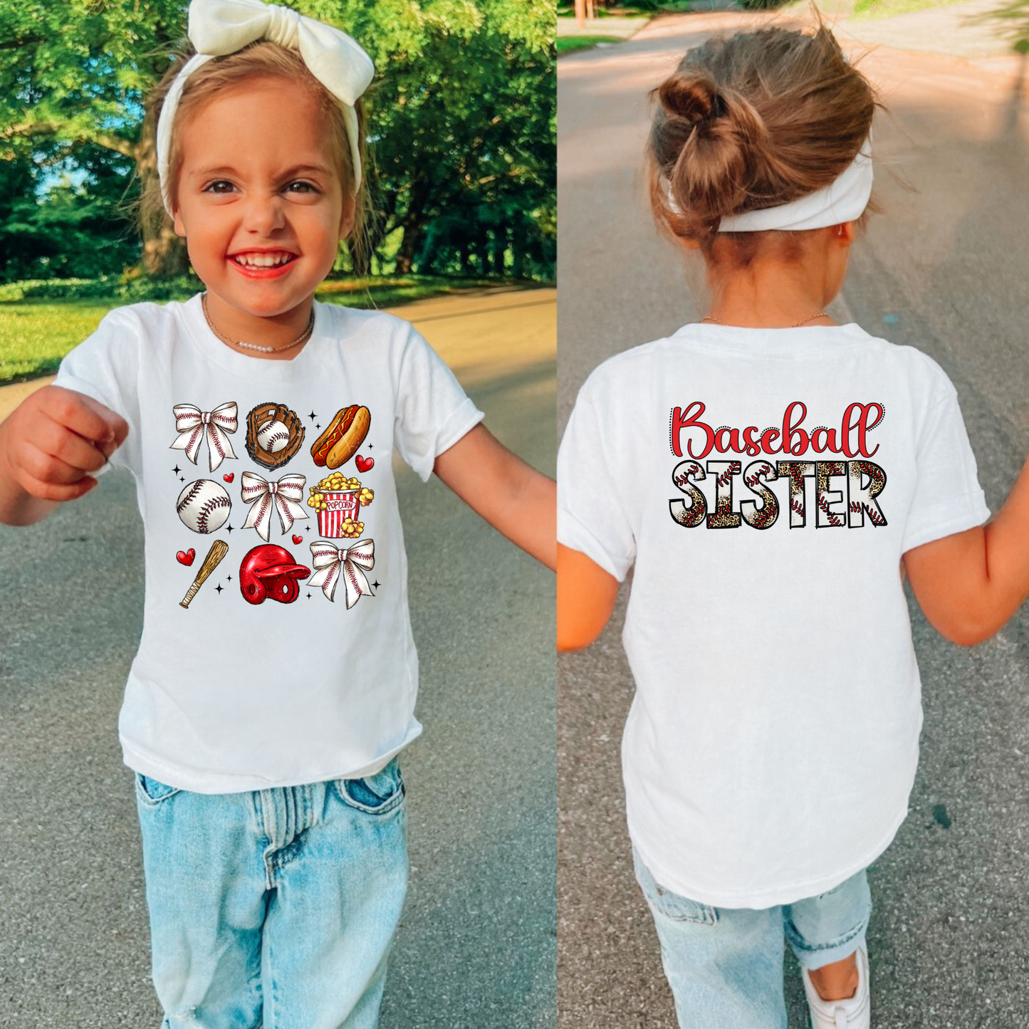 Baseball Sister Snack Shirt for Kids