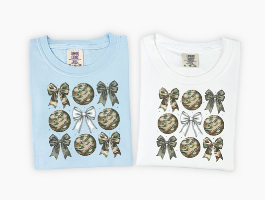 Baseball Camo Coquette Shirt