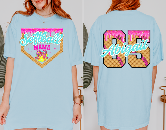 Custom Softball Drip Baseball Mama Shirt