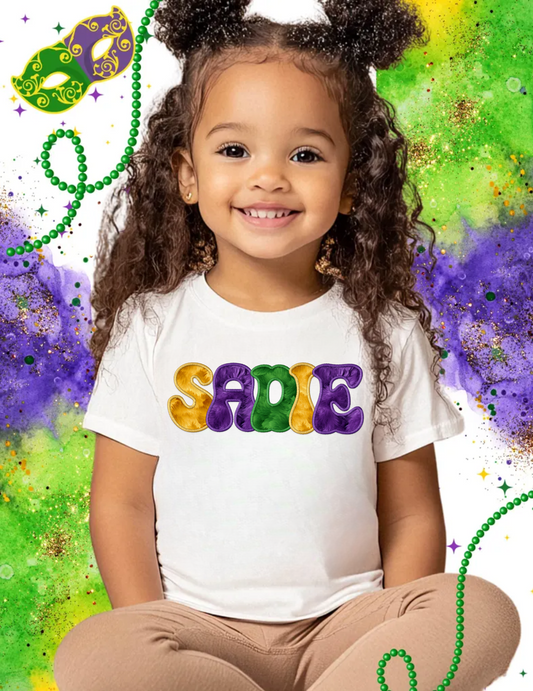 Personalized Mardi Gras Shirt for Kids