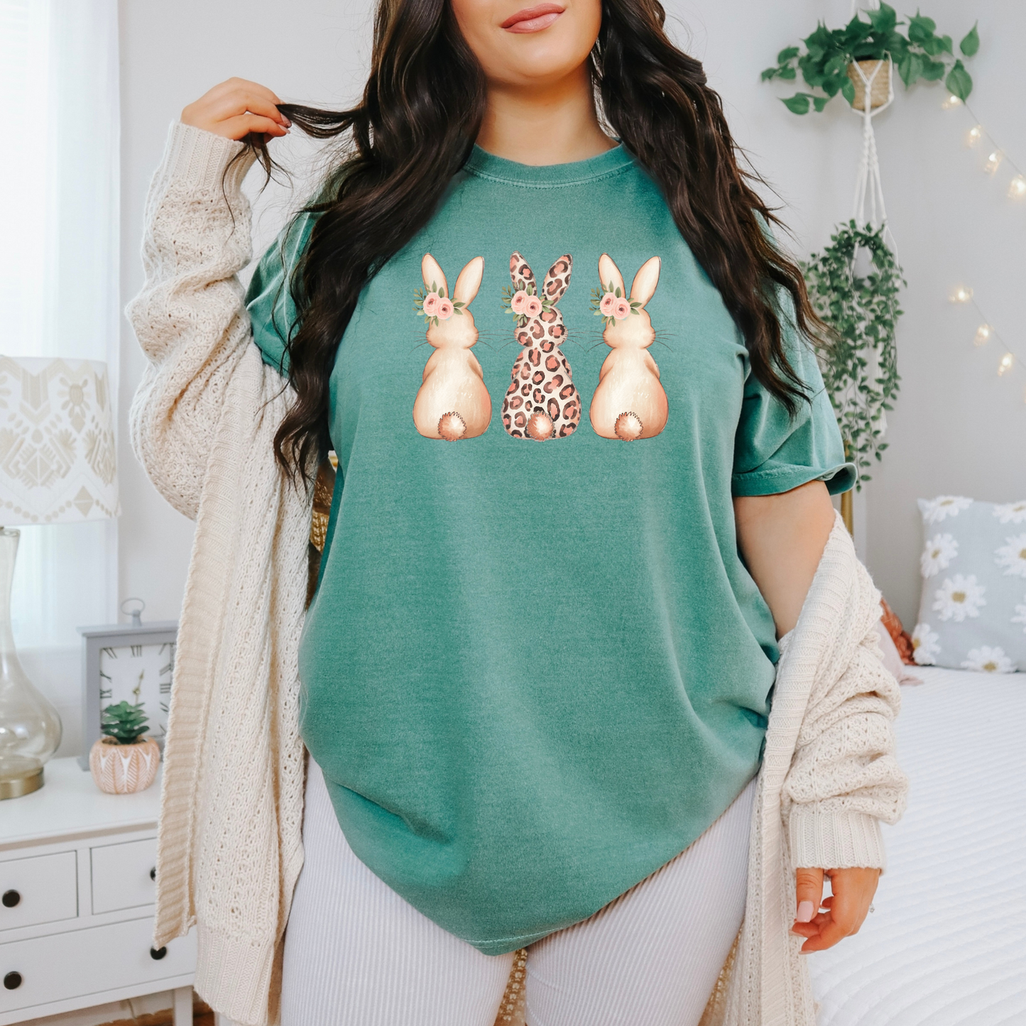 Leopard Print Easter Bunny Shirt