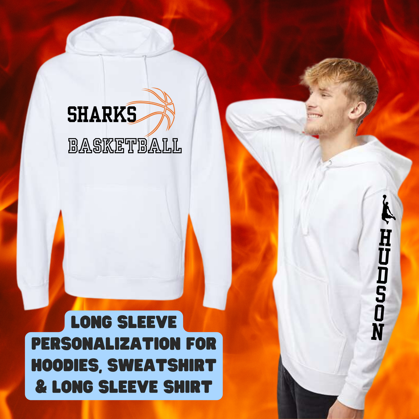 PERSONALIZED Smith Basketball Design 14 - FRONT & BACK/SLEEVE
