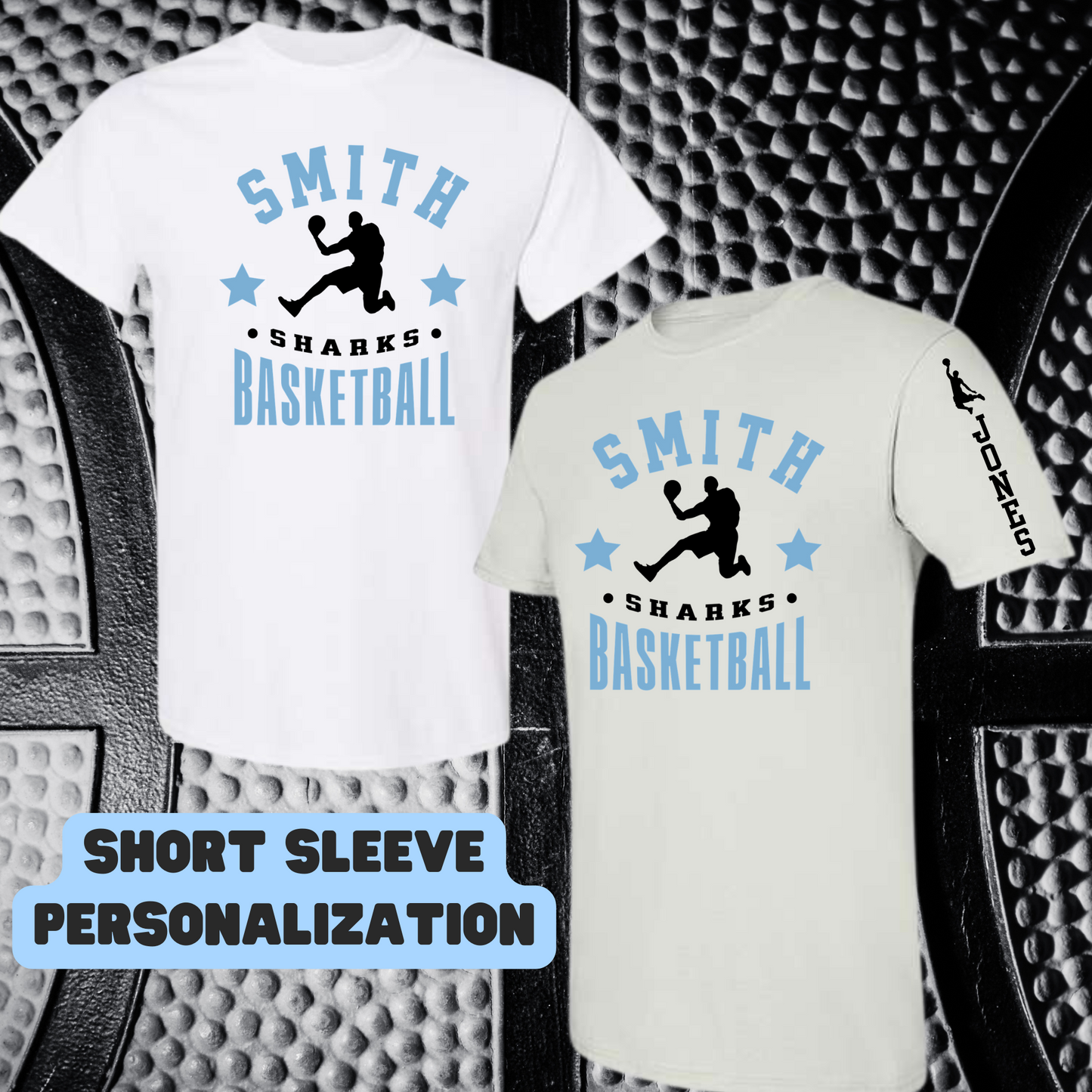 PERSONALIZED Smith Basketball Design 15 - FRONT & BACK/SLEEVE