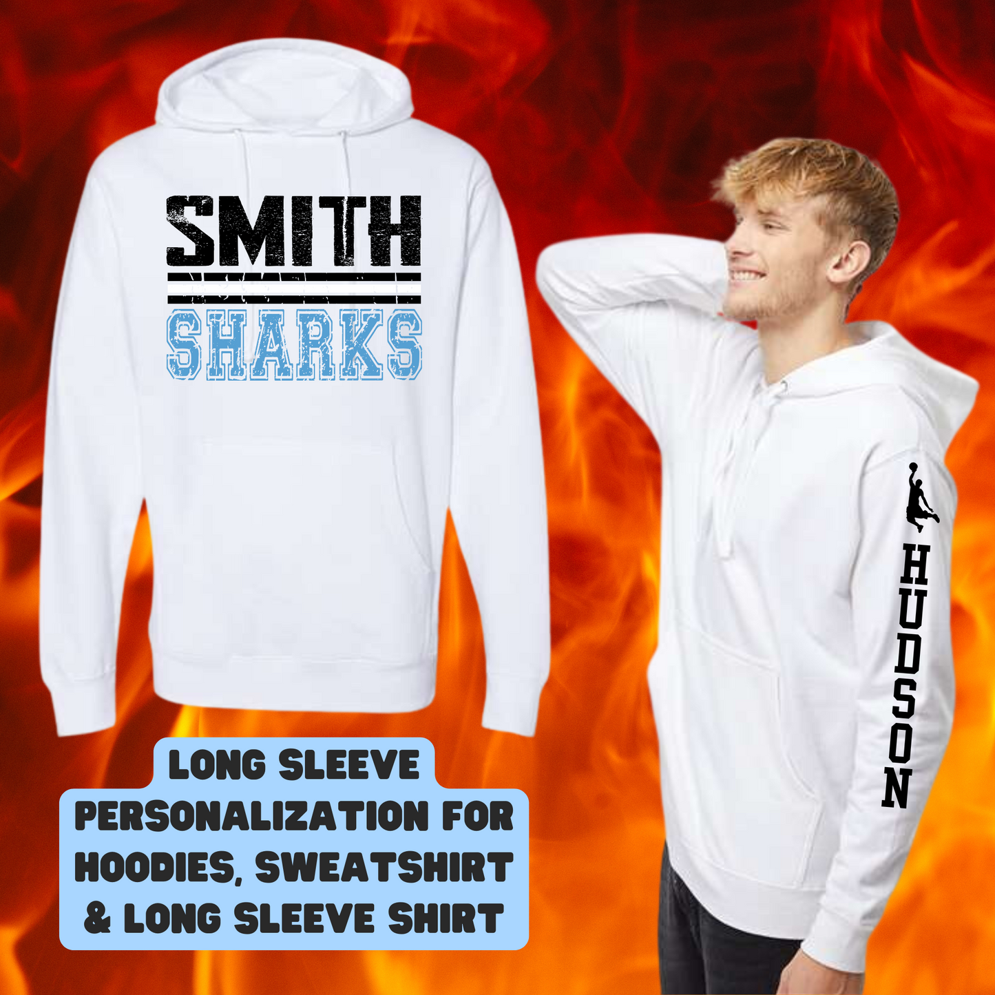 PERSONALIZED Smith Basketball Design 12 - FRONT & BACK/SLEEVE