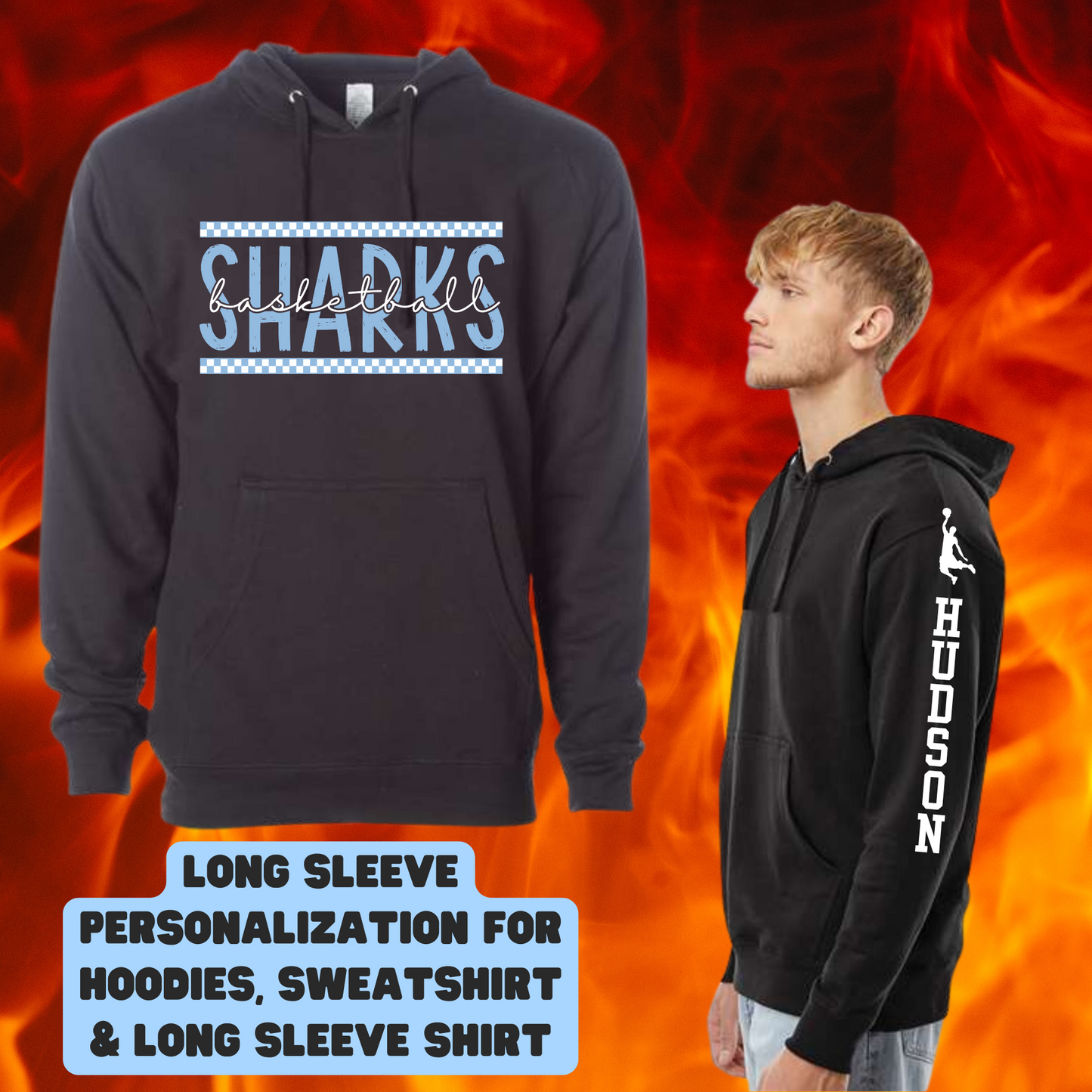 PERSONALIZED Smith Basketball Design 13 - FRONT & BACK/SLEEVE