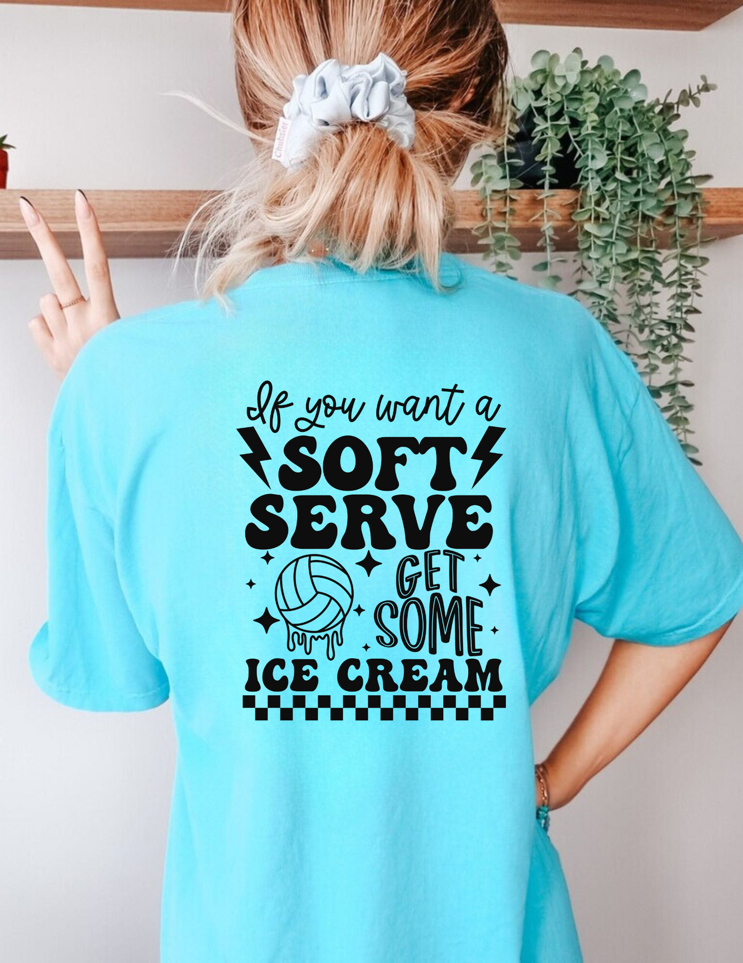 Elevate your volleyball style with our trendy, funny volleyball soft serve ice cream shirt. Designed for volleyball moms, volleyball players and volleyball mamas, this shirt adds a touch of fierce style to your game day attire. Show your support for your athlete in a fashionable way. 