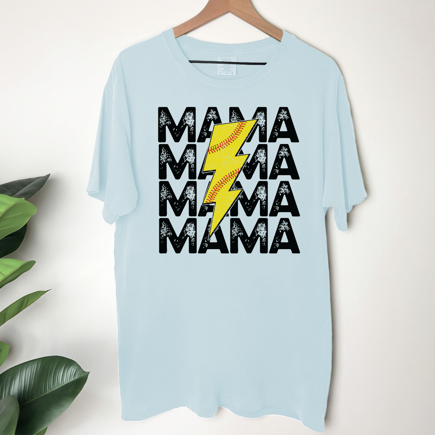 Retro Lightening Bolt Softball Mama Shirt