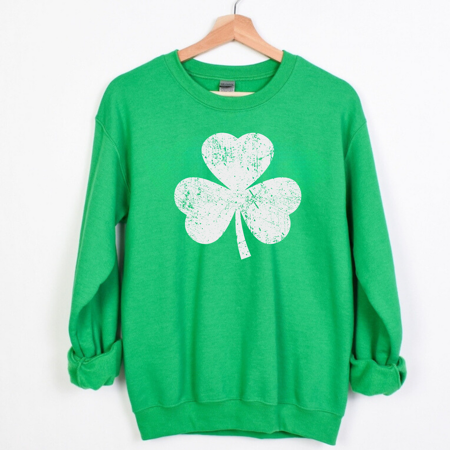 Vintage Shamrock St Patricks Day Sweatshirt for Women