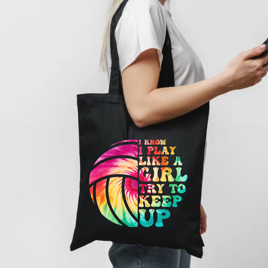 Funny Volleyball Black Toe Bag