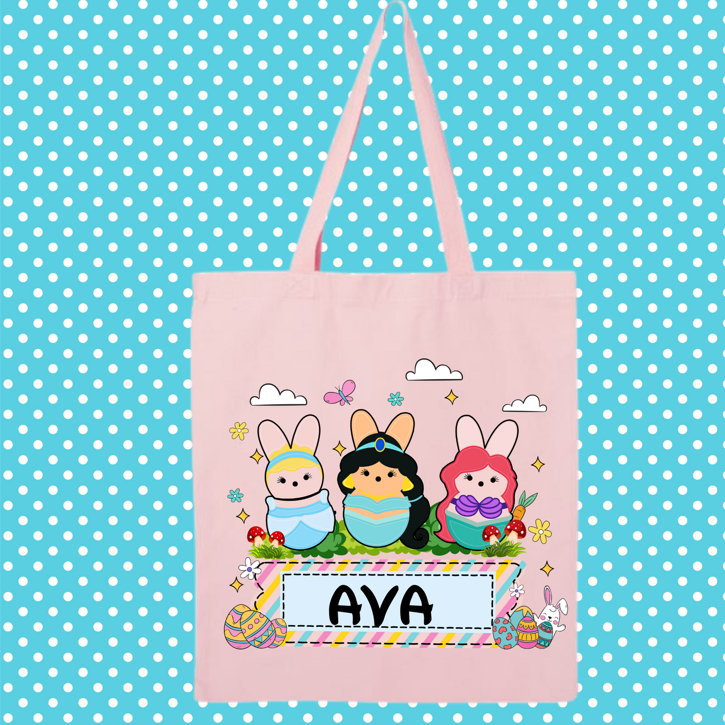 Princess Bunnies Easter Egg Hunt Tote Bag