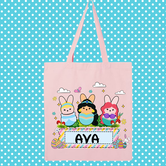 Princess Bunnies Easter Egg Hunt Tote Bag
