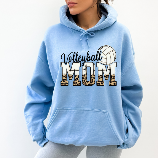 Cozy volleyball mom hoodie sweatshirt - Show your support in comfort with this essential hoodie perfect for volleyball games. Stay cozy and stylish as a proud volleyball mama.