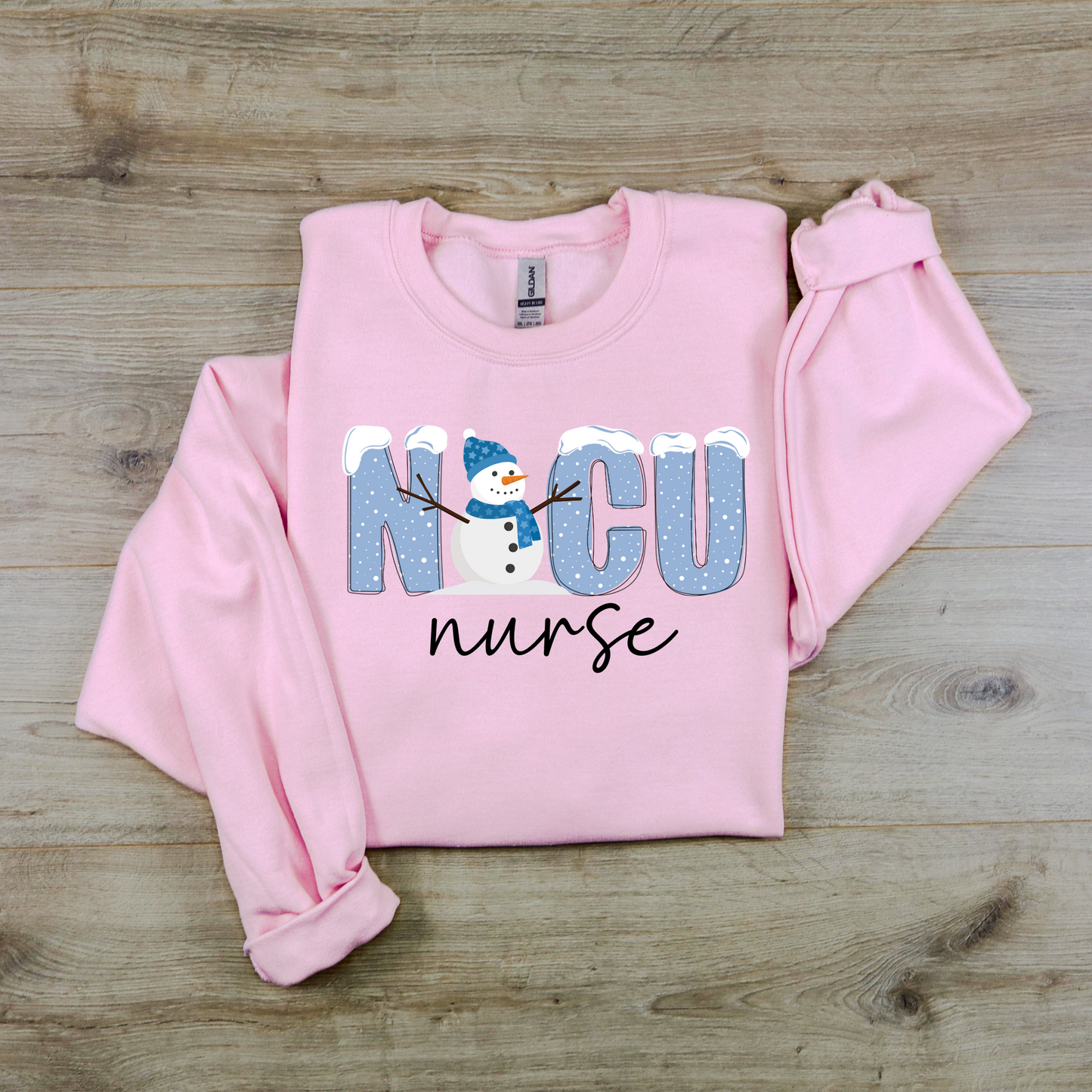 Winter snowman NICU nurse crewneck sweatshirt