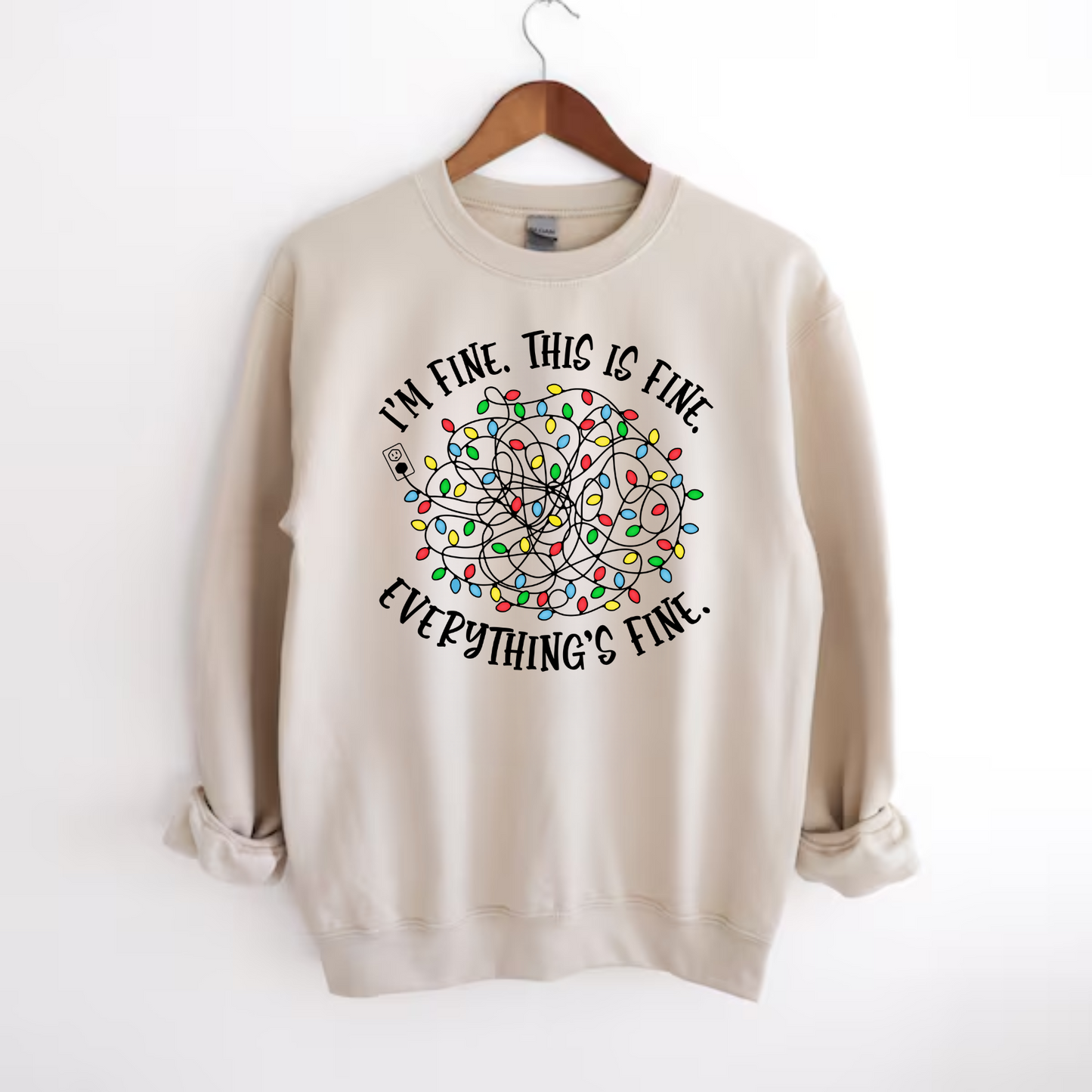 Funny Christmas Light Crewneck Sweatshirt