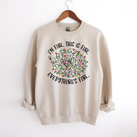 Funny Christmas Light Crewneck Sweatshirt