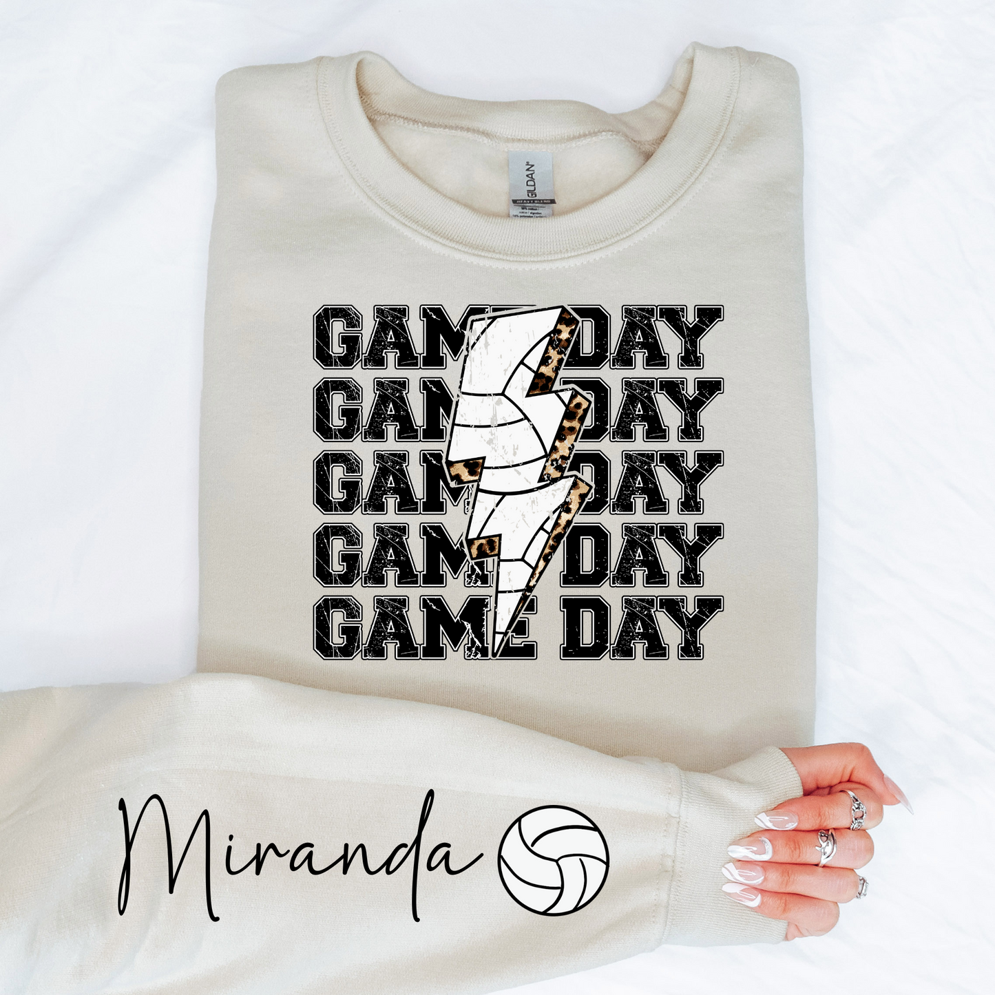 Personalized Volleyball Game Day Crewneck Sweatshirt