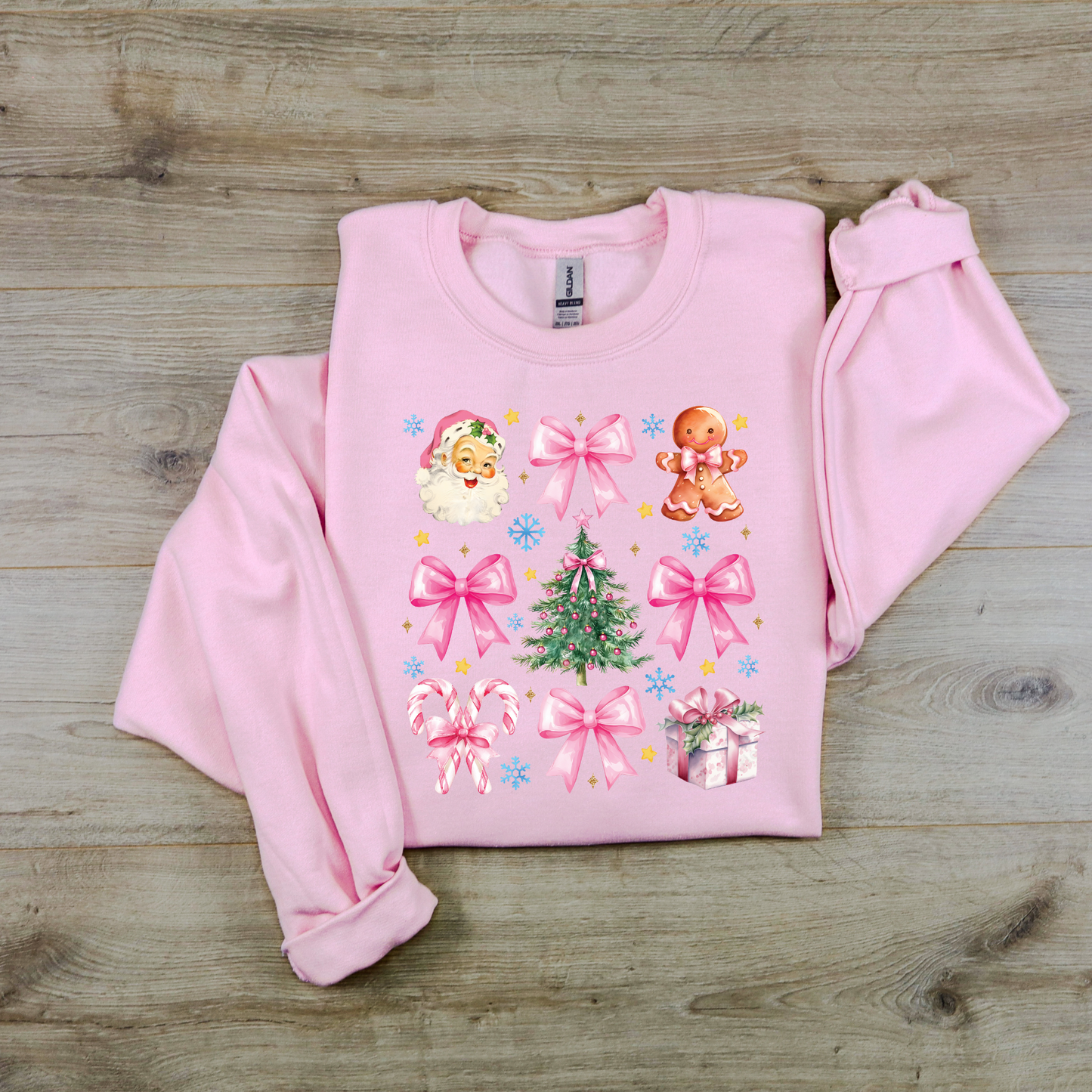 Pink Christmas Coquette Sweatshirt for Women