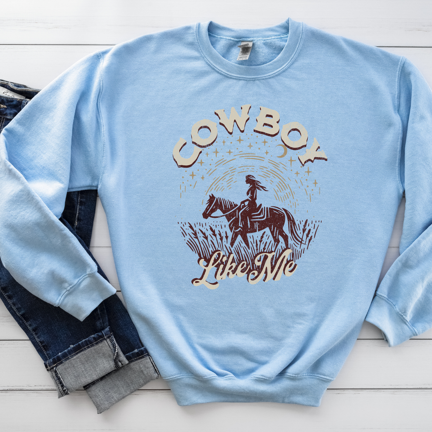 Cowboy Like Me Crewneck Sweatshirt