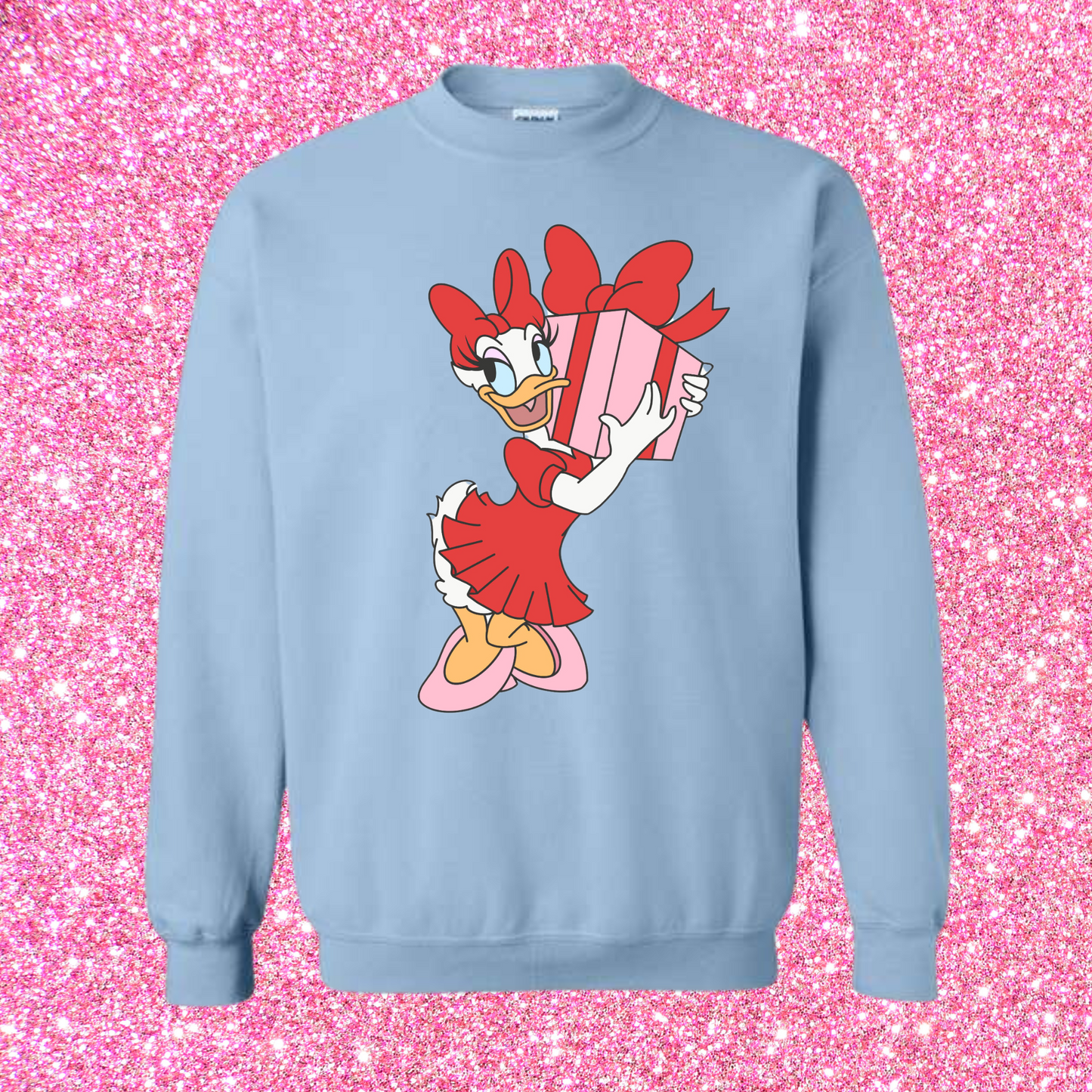 Girl Duck Christmas Crewneck Sweatshirt