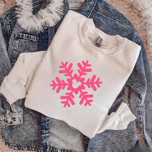Mouse Pink Snowflake Sweatshirt
