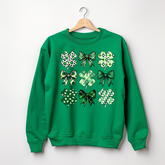Shamrocks & Bows | St. Patrick's Day Sweatshirt