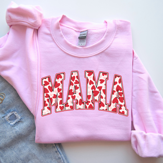 Valentine's Day Mama Crewneck Sweatshirt