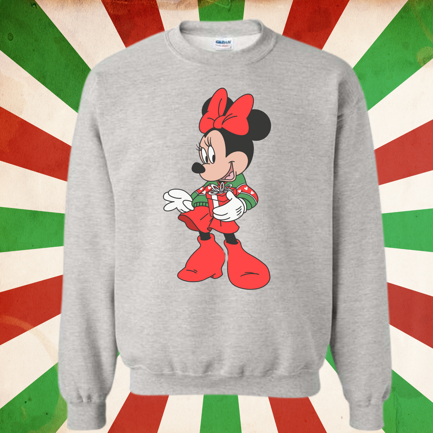 Girl Mouse Christmas Crewneck Sweatshirt