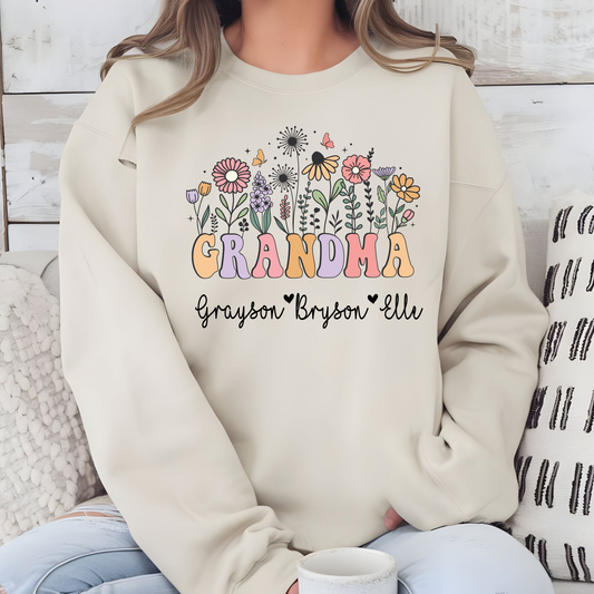 Personalized Grandma Crewneck Sweatshirt