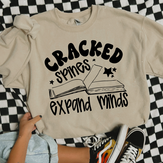 Cracked Spines | Book Lover Crewneck Sweatshirt