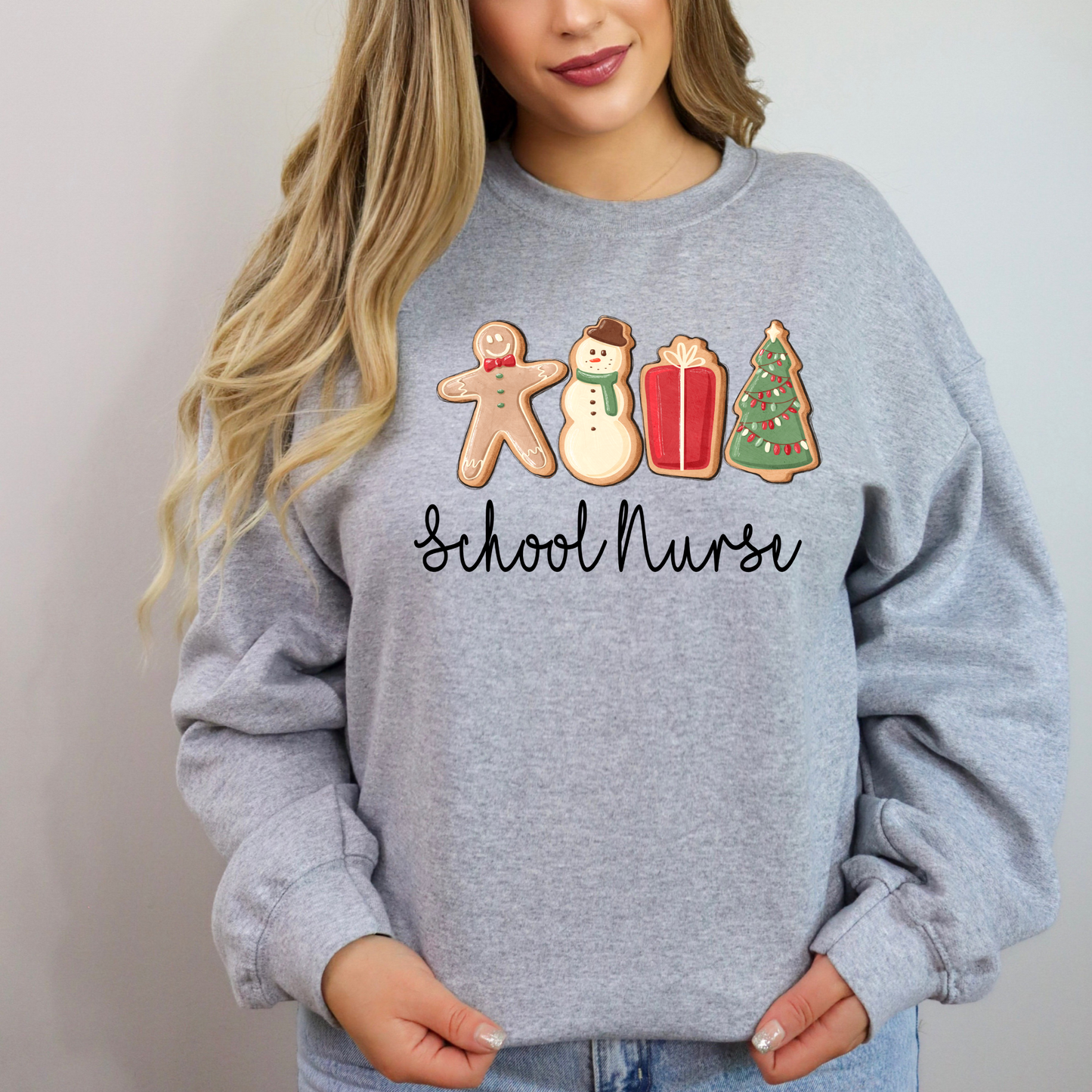 Personalized & Custom Teacher/School Gingerbread Christmas Sweatshirt