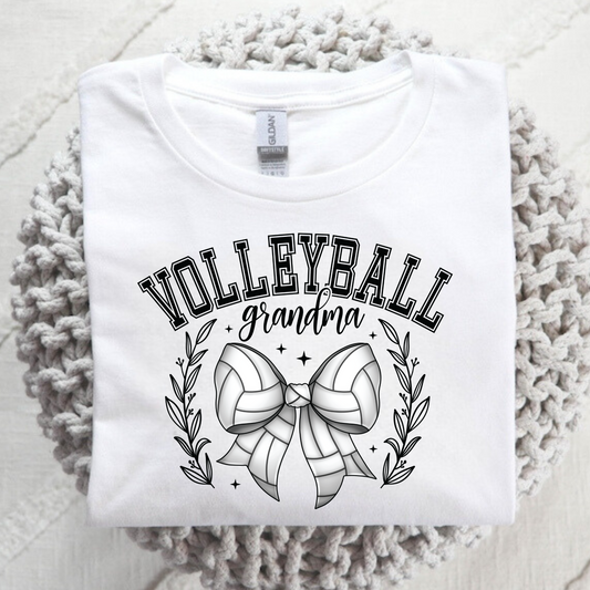 Volleyball Grandma Shirt With Bow